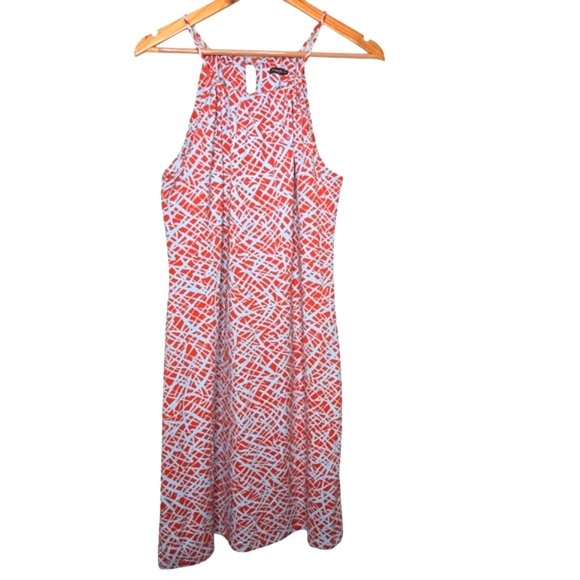 J McLaughlin Womens Geo Print Catalina Cloth Halter Swing Dress Medium - Picture 1 of 8